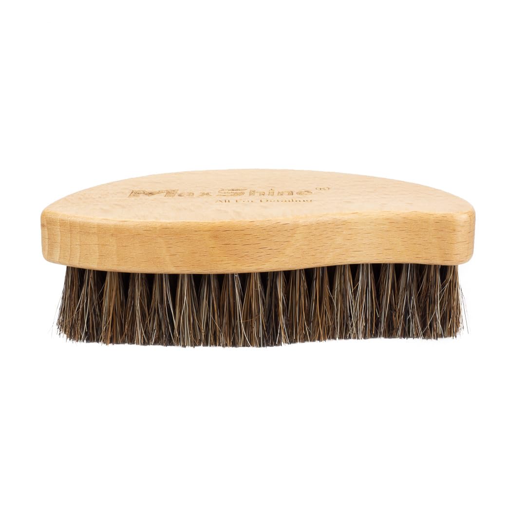 Maxshine Ergonomic Universal Interior Detailing Brush | Soft Horsehair & PP Bristles | Durable Car Cleaning Brush for Leather Seats, Upholstery, Dashboards & Interior Fabric Surfaces