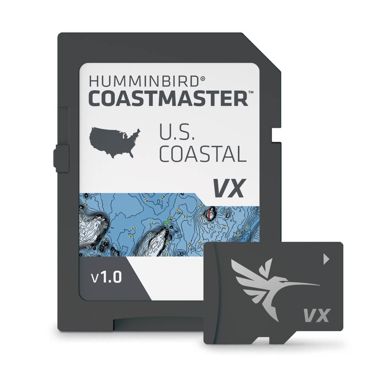 CoastMaster Humminbird U.S. Coastal V1 Map SD Card for Fish Finders