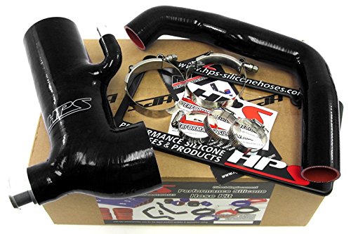 Black HPS 57-1293-BLK-1 Silicone Air Intake Hose (Post MAF with Sound Tube)