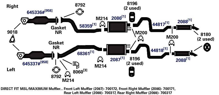 Exhaust Muffler AP Exhaust Products 2087
