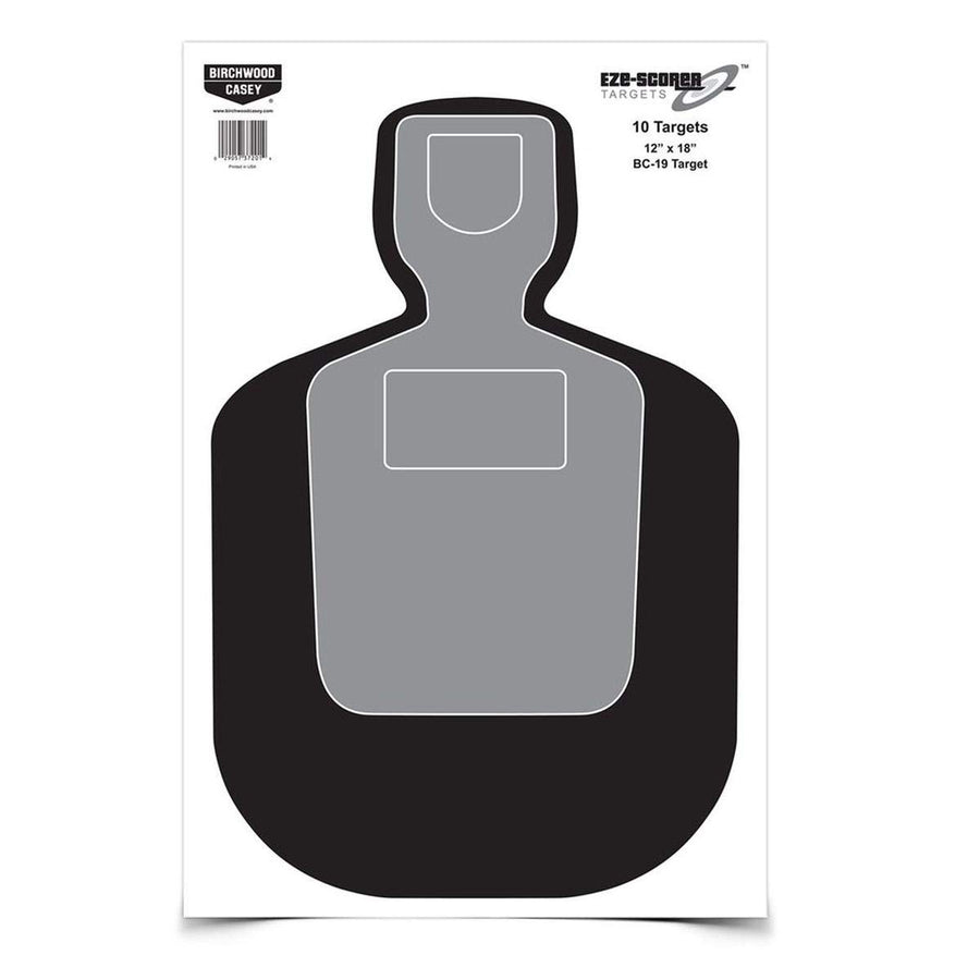 12" x 18" Birchwood Casey Eze-Scorer BC-19 Shoot-Up Brilliant White Paper Targets for Indoor and Outdoor Use, 10 Targets