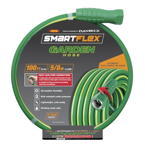 Garden Hose SmartFlex, 5/8 in. x 100 ft., Hybrid, Green - HSFG5100GR