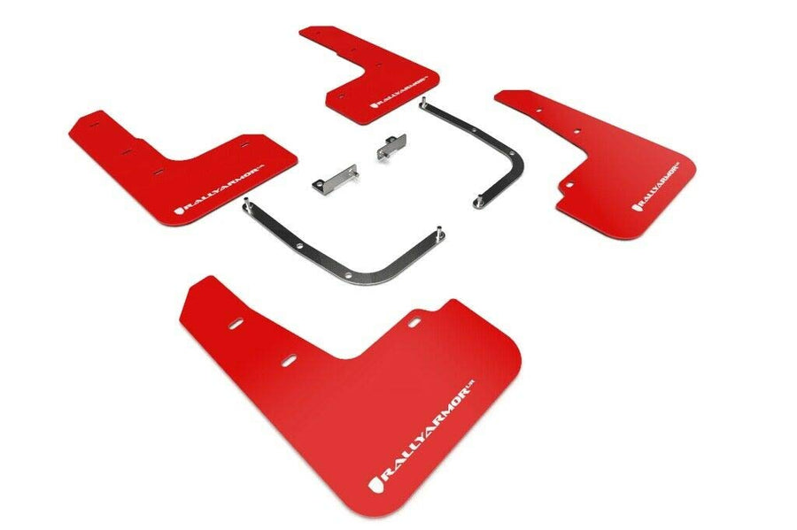 Rally Armor UR Red Mud Flap with White Logo FITS 2019+ Turbo R-Spec MF58-UR-RD/WH