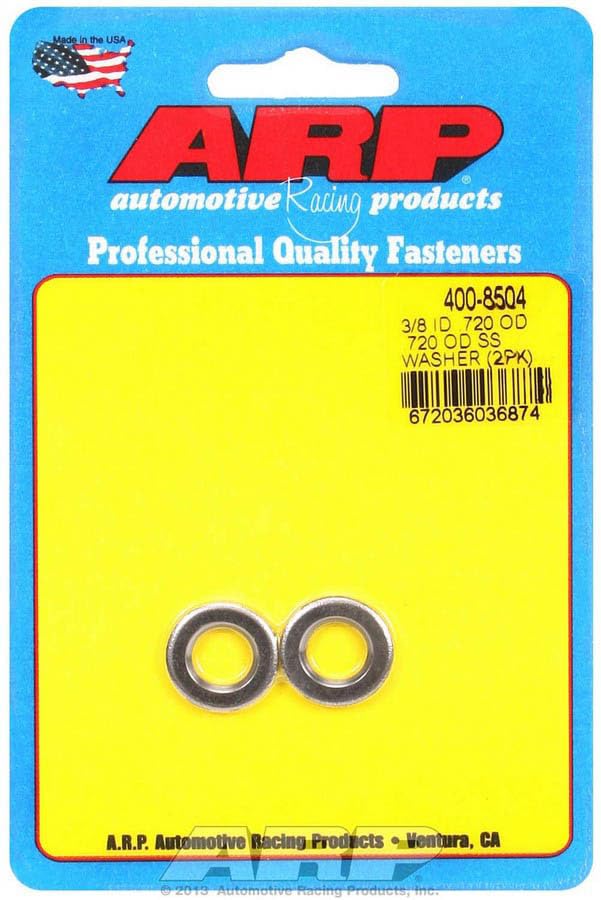 3/8id Automotive Racing Products .720od Ss Washer 400-8504