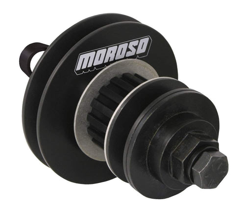 Moroso Front Mandrel Drive Kit 63857 w/Pulleys, Fits Small Block Chevy Engines, Short Design