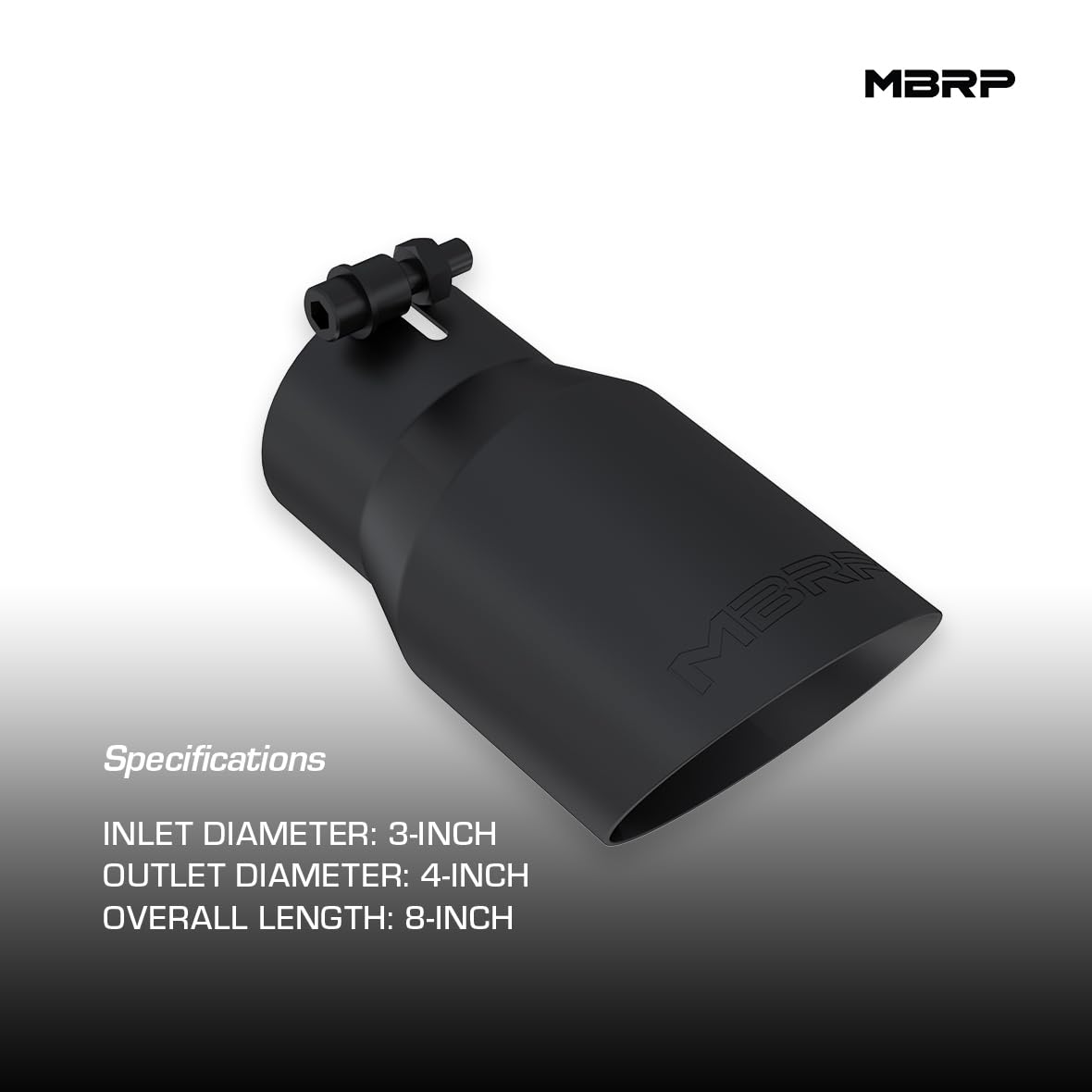 Black MBRP 8" Universal Exhaust Tip T5122BLK