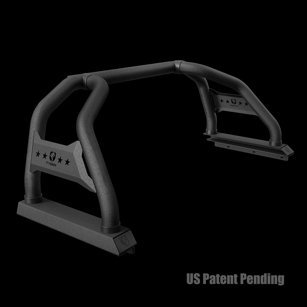 Tyger Auto Sport Bar with Light Mount Compatible 2005-2023 Toyota Tacoma | TG-SB7T88028 | Textured Black | Roll Bar