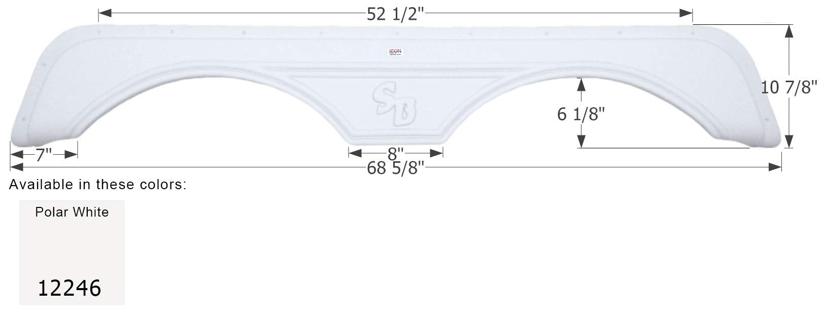 Fender Skirt ICON, Tandem, Sunnybrook, FS2246, Polar White