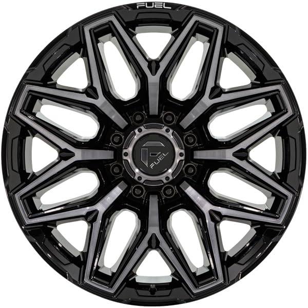 FLUX FUEL OFF-ROAD 22X12 8X170 4.77-44mm GLOSS BLACK BRUSHED FACE WITH GRAY TINT - FC854BT22128744N
