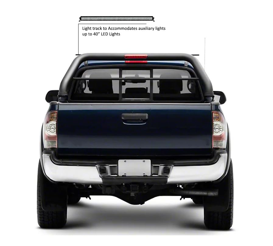 Classic Roll Bar Black Horse Includes 1 40in LED Light Bar Compatible with 2005-2021 Nissan Frontier-RB007BK-KIT