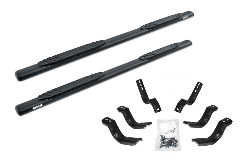 Go Rhino 4" Sidesteps & Brackets OE Xtreme | Cab Length, Galvanized Steel, Textured Black | 684443280T | Fits 2024 Toyota Tacoma Double Cab