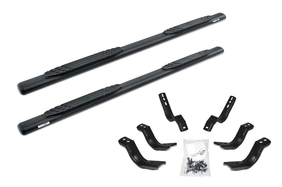 Go Rhino 4" Sidesteps & Brackets OE Xtreme | Mild Steel, Textured Black | 684451687T | Fits 2020-2024 Jeep Gladiator JT, 4-Door