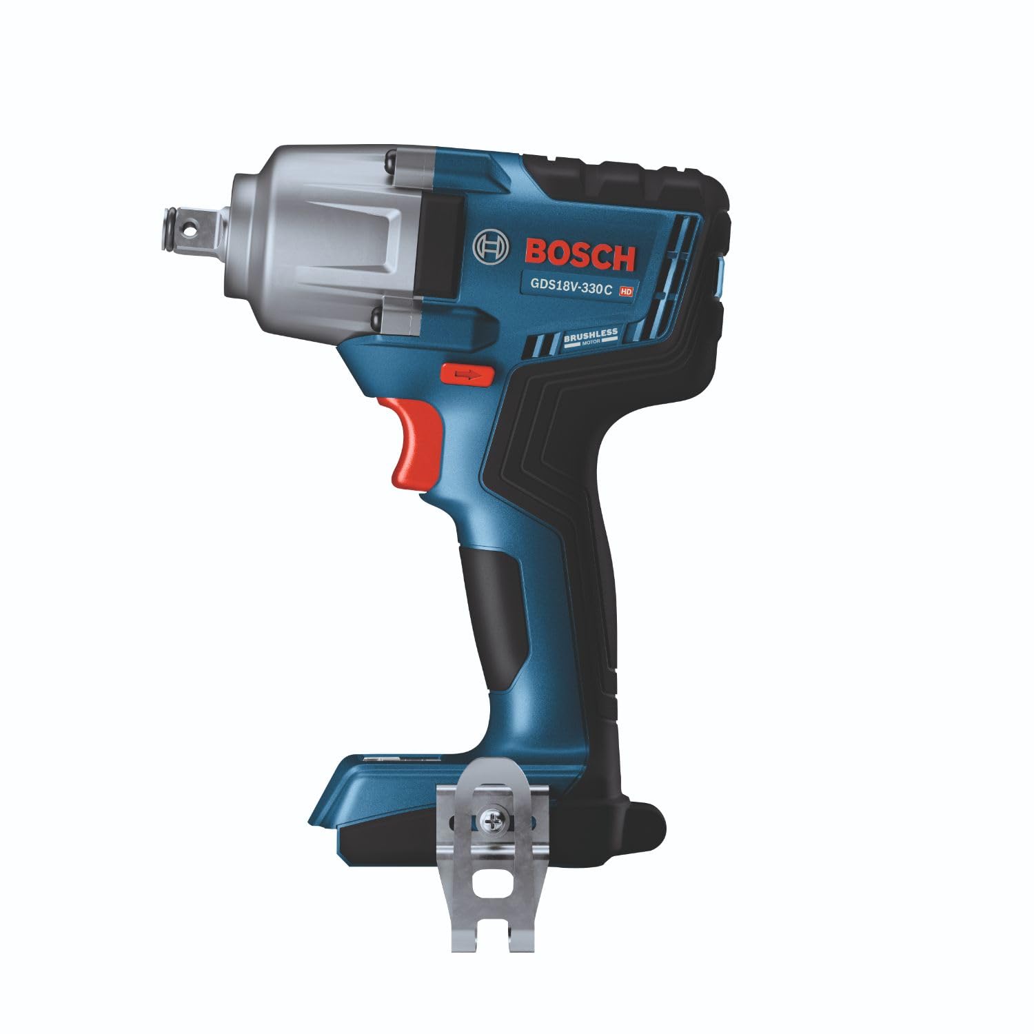 18V BOSCH GDS18V-330CN Brushless Cordless Connected-Ready 1/2 In. Mid-Torque Impact Wrench with Friction Ring and Thru-Hole (Bare Tool)