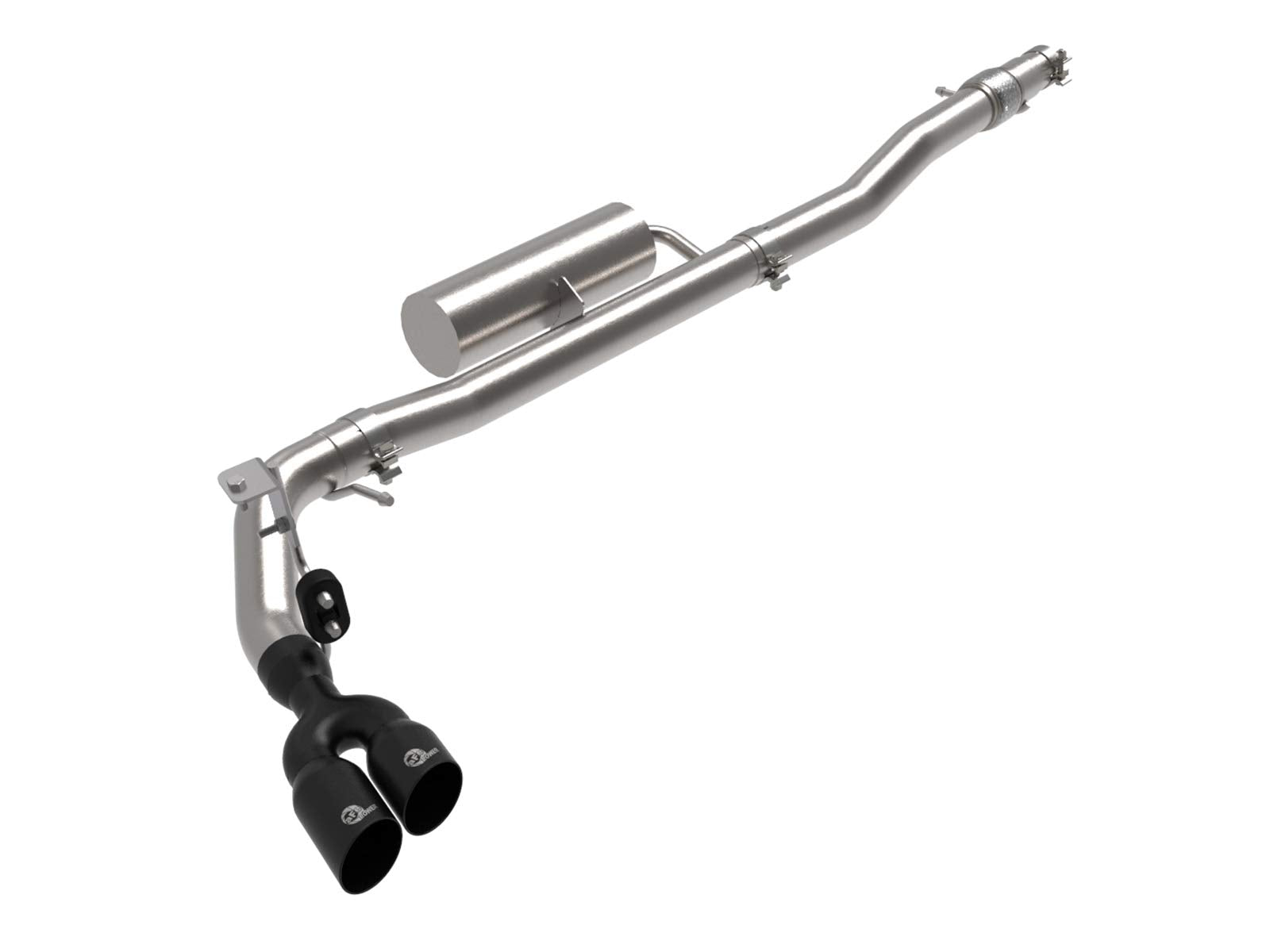 Rebel Series aFe Power 49-33119-B 3" Cat-Back Exhaust System for 19-20 Ford Ranger, 304 Stainless Steel, Black Tips