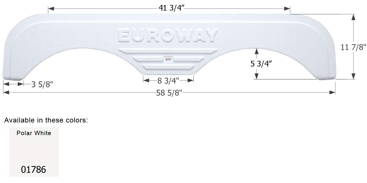 Fender Skirt ICON, Tandem, Fleetwood, FS1786, Polar White