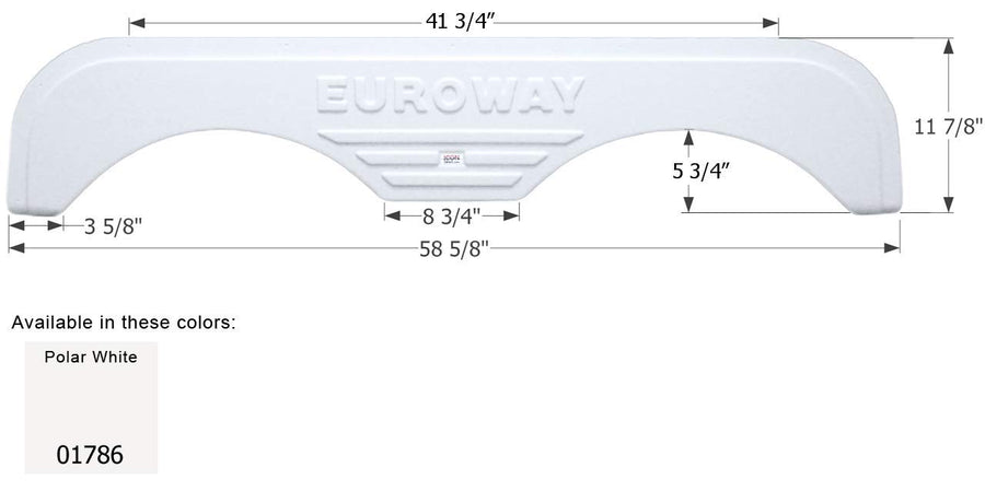 Fender Skirt ICON, Tandem, Fleetwood, FS1786, Polar White
