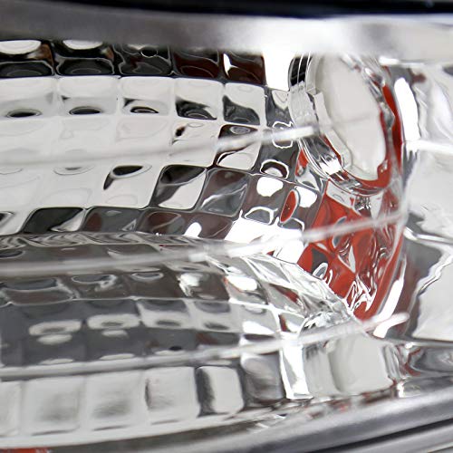 Euro Clear Diamond Headlights + Corner Lights Lamps SPEC-D TUNING Comopatible with 1994-1998 Ford Mustang Left + Right Pair