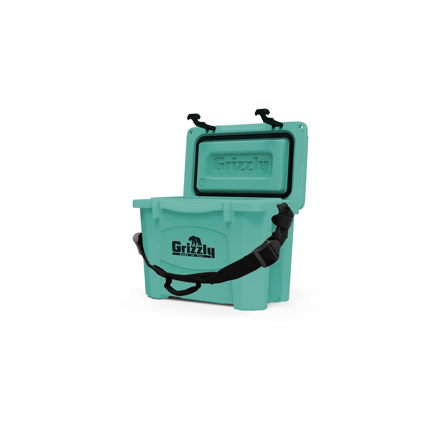 15 Cooler Grizzly | 15 qt Ice Chest Durable Rotomolded Insulated | Made in USA | Warranty for Life | For Beach Boat Camping Fishing Hunting | G15 | Seafoam