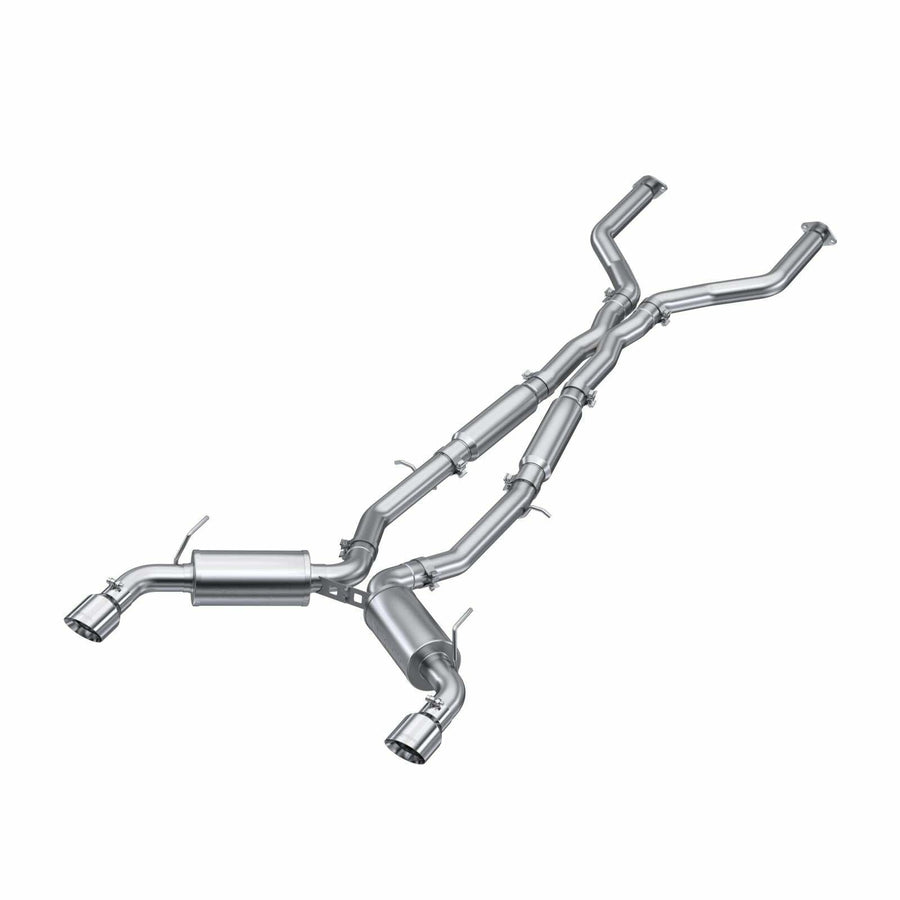 16-22 Infiniti Q50 MBRP 3.0L RWD/AWD 3in Cat-Back Dual Split Rear Street Version T304
