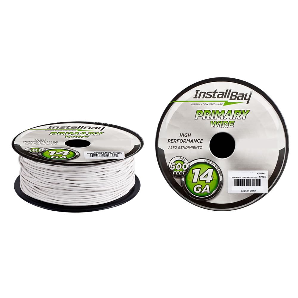 PWWT14500 InstallBay 14-Gauge White Primary Wire (500' Spool)