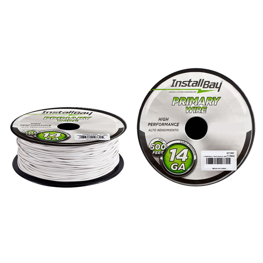 PWWT14500 InstallBay 14-Gauge White Primary Wire (500' Spool)