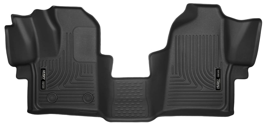 Husky Liners X-act Floor Contour Mats | Fits 2015-2021 Ford Transit 150/250/350/350HD | Front Row, 2-pc Black - 53481