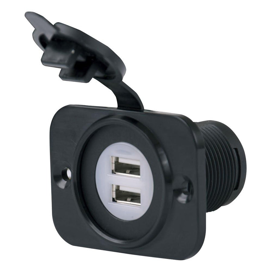 12VDUSB Marinco Dual USB Charger Receptacle 12-24V