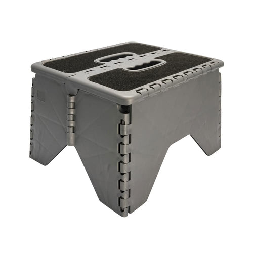 Plastic Camco Folding Step Stool with Non-Skid - Silver