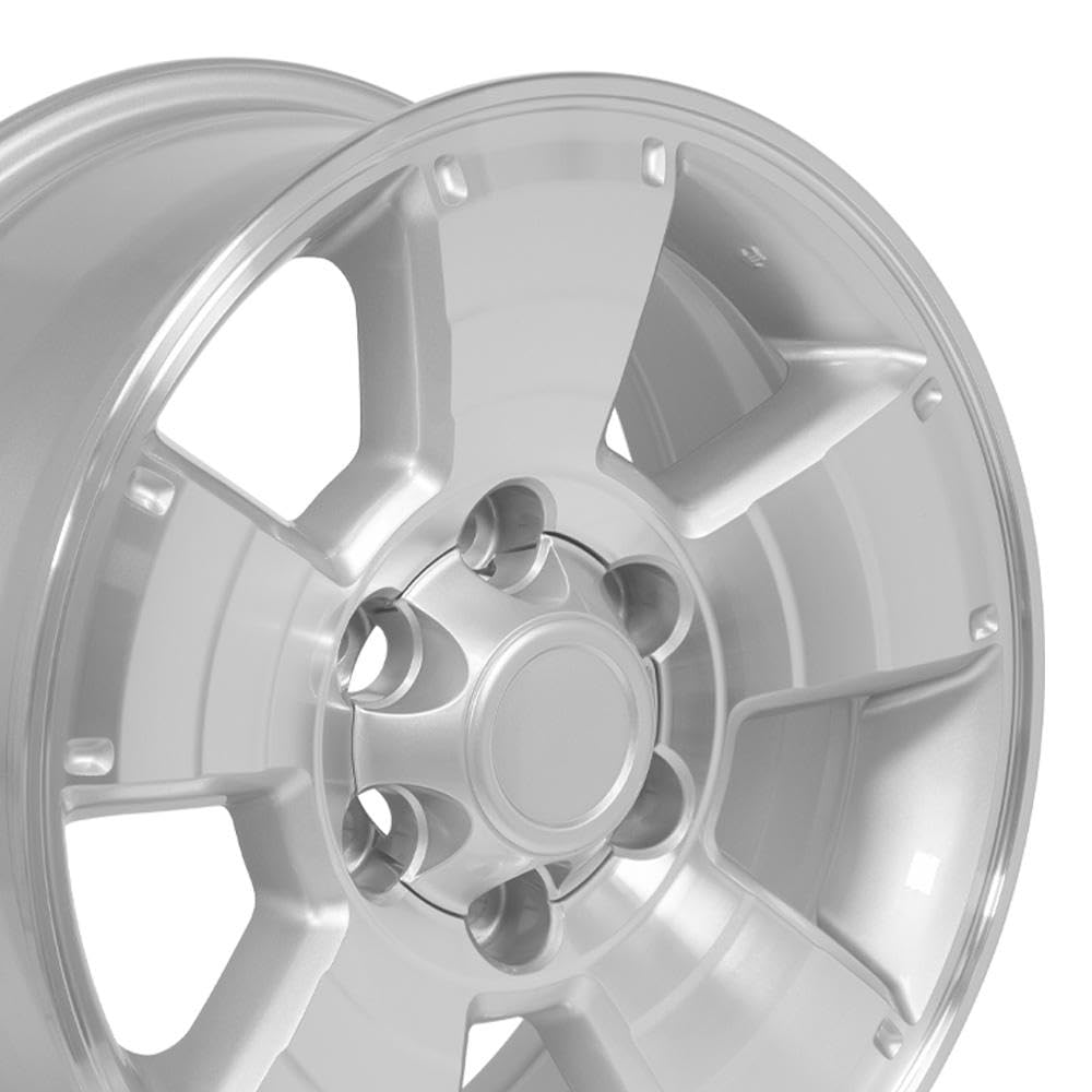 17 Inch OE Wheels TY09 Rim Fits 4Runner Style 6x139.7 17x7.5 Gloss Silver Machined - Hollander 69429 (1)