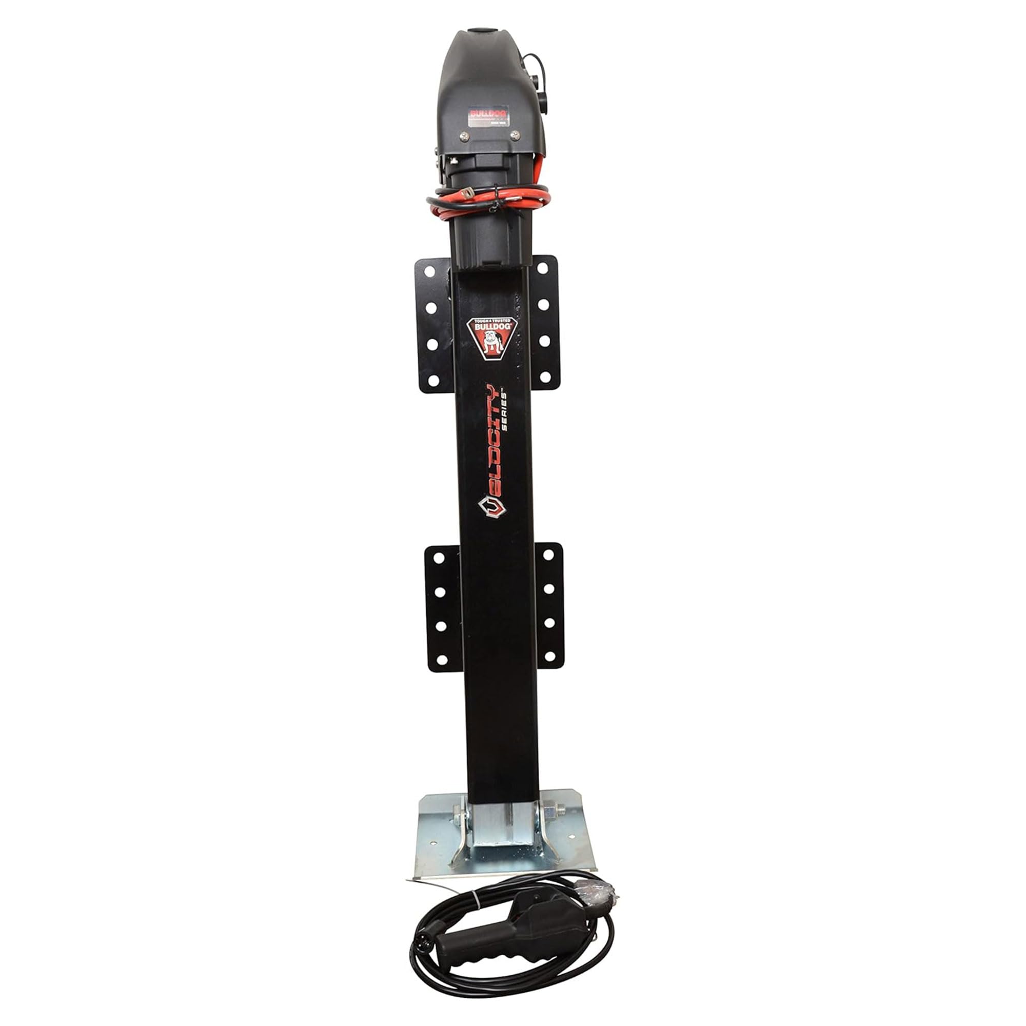 Bulldog Cases Velocity Series Reese 185400 Powered Trailer Jack, Side Mount, 12,000 lbs. Support Capacity, Bolt-On, 24' Travel
