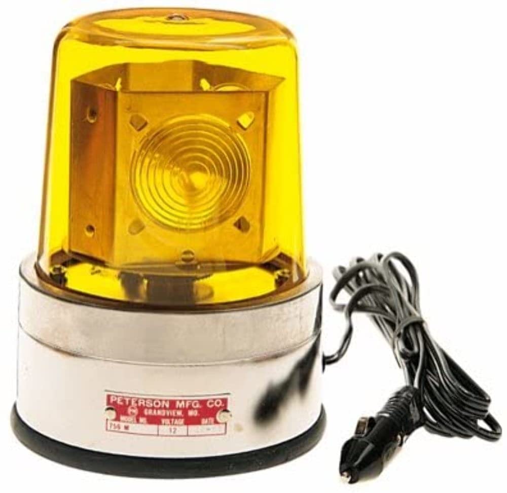 Incandescent Peterson Rotating Beacon Light 756MA, Magnetic Mount, 5.75"X7.5"