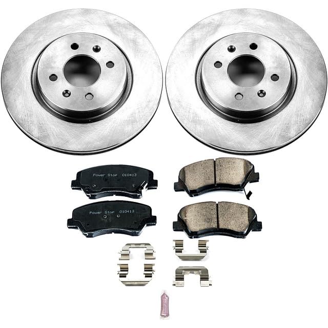 Power Stop KOE6499 Front Replacement Brake Kit-OE Brake Rotors & Ceramic Brake Pads For Kia Rio 2012-2017 [Model Specific]