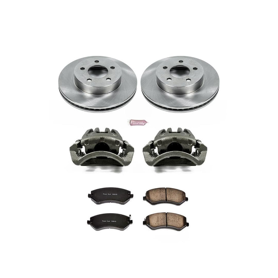 Power Stop KCOE2160 1-Click OE Replacement Brake Kit with Calipers For Jeep Liberty Autospecialty 2002-2007 [Model Specific]