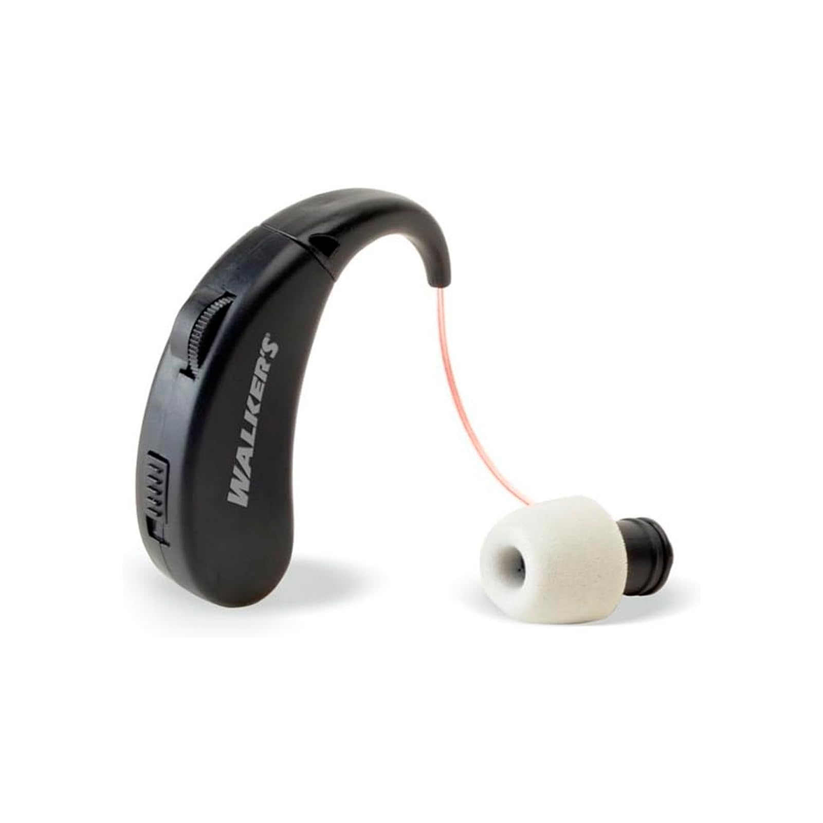 WALKER'S Rechargeable Ultra Ear BTE Compact Adjustable 22dB Noise Reduction Hunting Outdoor Sound Amplifier Hearing Enhancer | Ear Tips, USB Charging Cable, Cleaning Brush - Single