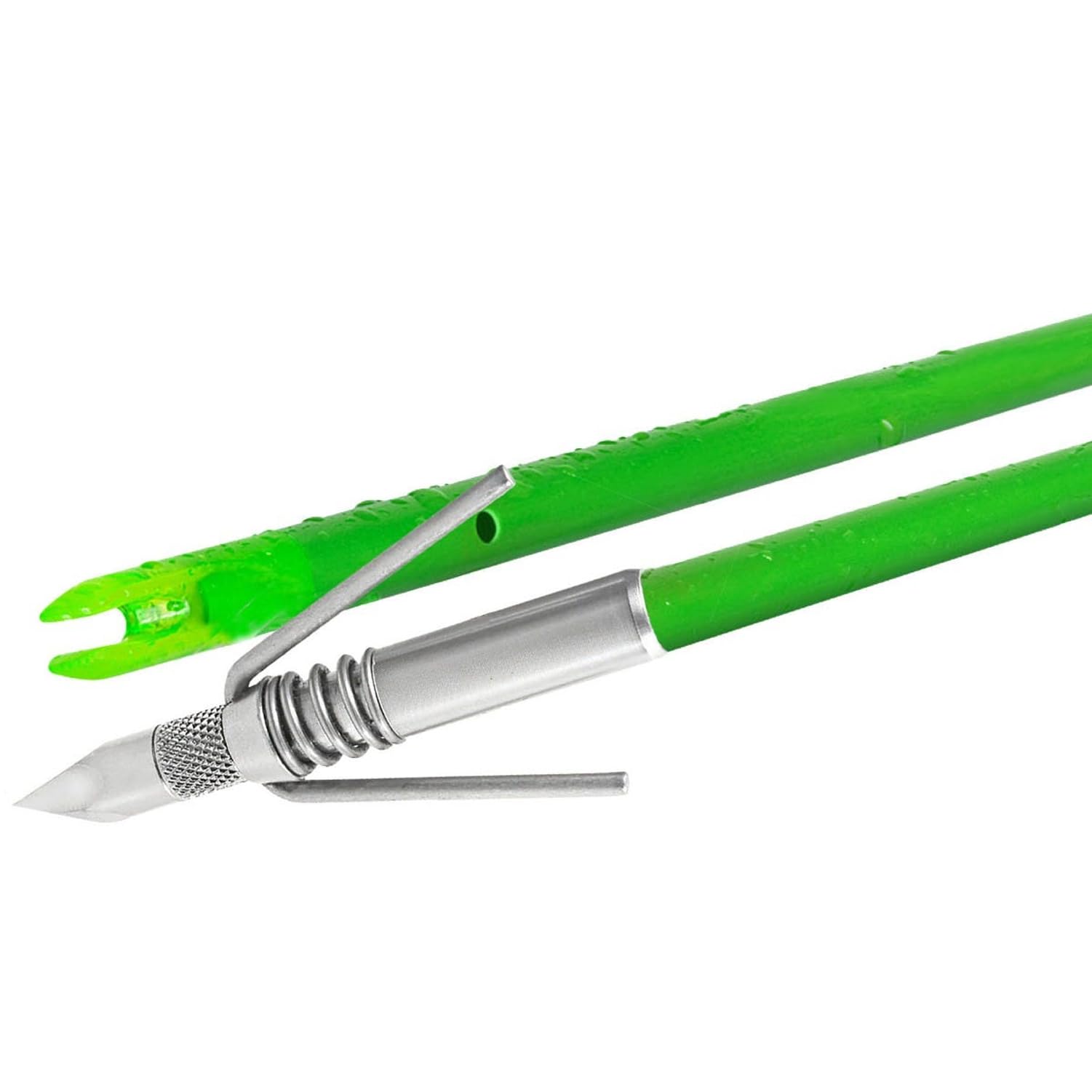 Spring Fisher TruGlo Durable Neon Bowfishing Arrow - Complete Arrow w/Slide Safety System