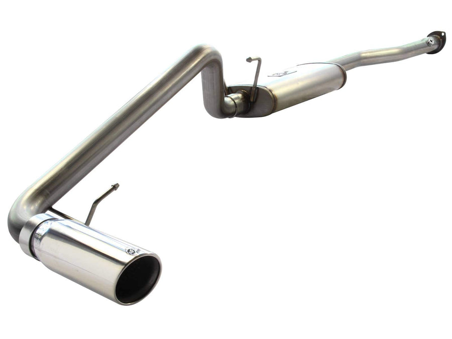aFe (49-46004) 409 Stainless Steel 2.5" Cat-Back Exhaust System with 304 Stainless Steel Polished Tip for Toyota Tacoma L4 2.4L/2.7L