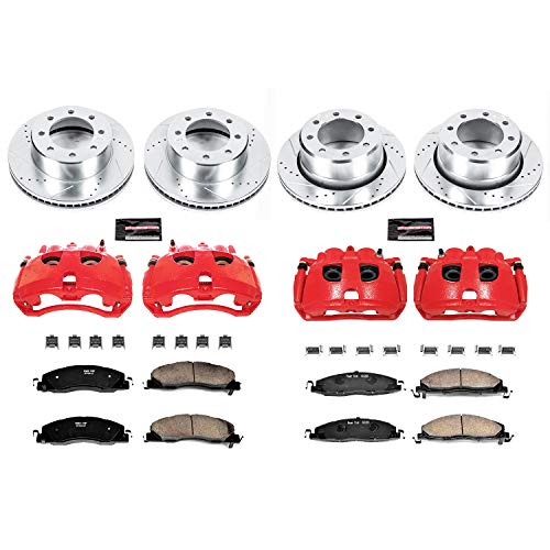 Power Stop Z23 Brake Kit Front and Rear with Caliper, For Dodge Ram 2500 2009-2010, Dodge Ram 3500 2009-2010, Ram 1500 2012, Ram 2500 2011-2018, Ram 3500 2011-2012 [Model Specific]