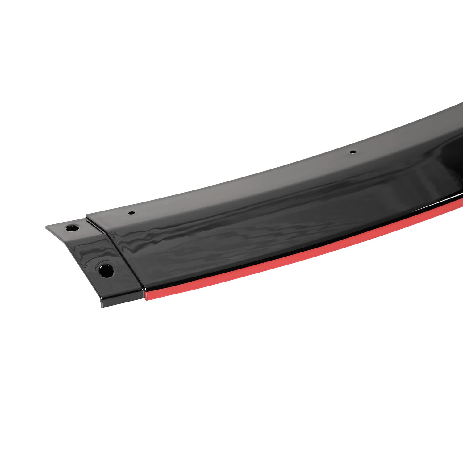 Glossy Black Spec-D Tuning Red Trim Front Bumper Lip Spoiler Kit 3PC Compatible with 2003-2005 Nissan Z33 350Z