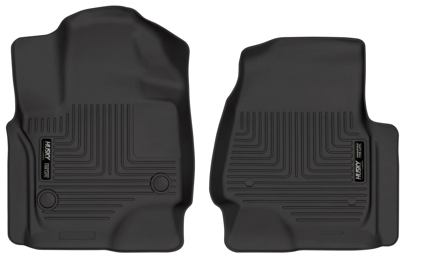 Husky Liners X-act Contour Floor Mats | 2018-2024 Ford Expedition/Lincoln Navigator Fits | Front Row, 2-pc Black - 54651
