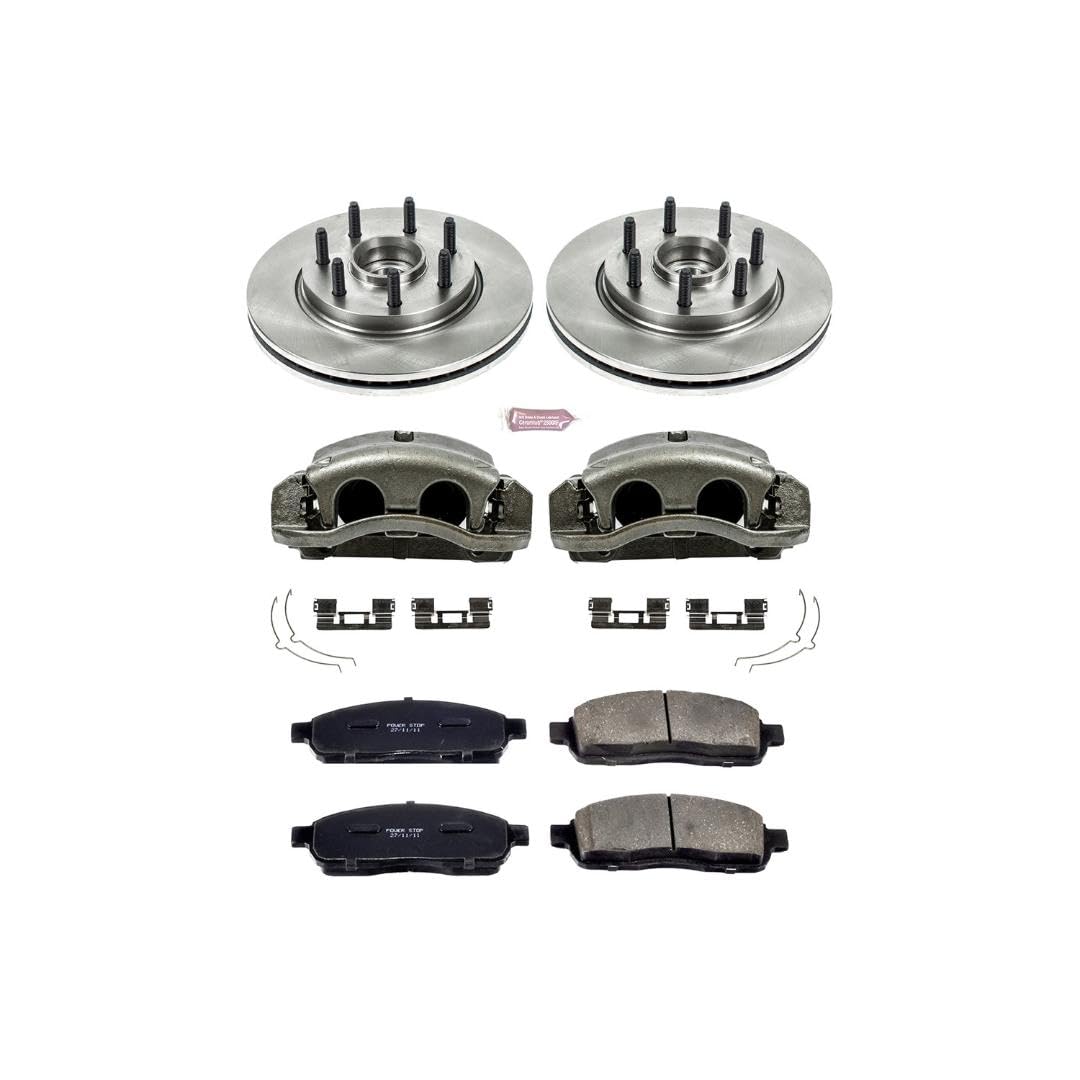 Power Stop KCOE1941A 1-Click Autospecialty OE Replacement Brake Kit with Calipers For Ford F-150 2005-2008, Lincoln Mark LT 2006-2008 [Model Specific]