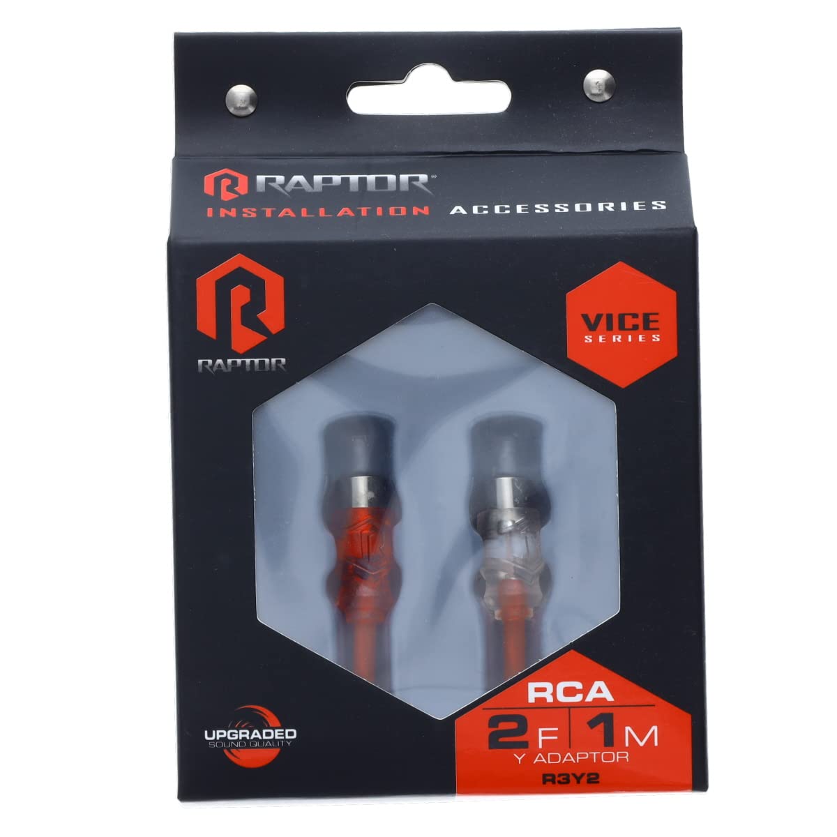 Raptor (2) R3Y2 Female/(1) Male Coax RCA Y-Adapter