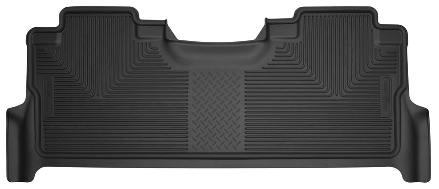 Husky Liners X-act Contour Floor Mats | 2021-2024 Ford F-150 SuperCrew Fits with Fold Flat Storage; 2017-2024 Ford F-250/F-350/F-450 SuperCrew | 1-pc Black, 2nd Row - 53381
