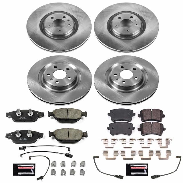 Power Stop Autospecialty KOE6132 Front and Rear Replacement Brake Kit-OE Brake Rotors & Ceramic Brake Pads For Audi A7 Quattro 2012 [Model Specific]
