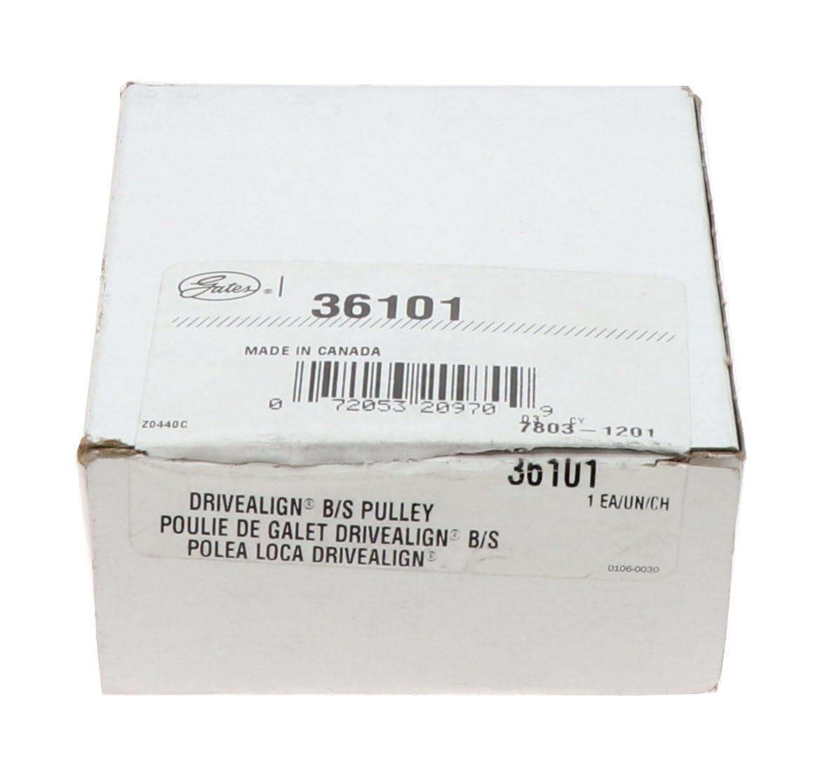 DriveAlign Gates 36101 Idler/Tensioner Belt Drive Pulley
