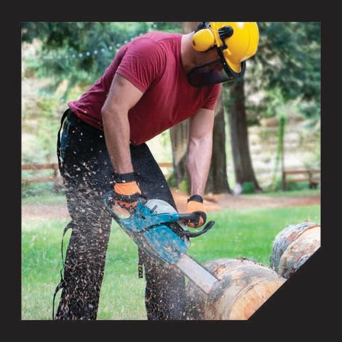Oregon Chainsaw Chaps Protective for Cutting and Logging, 8 Layers Lightweight, Breathable Material, One Size Fits All, Black (563979)