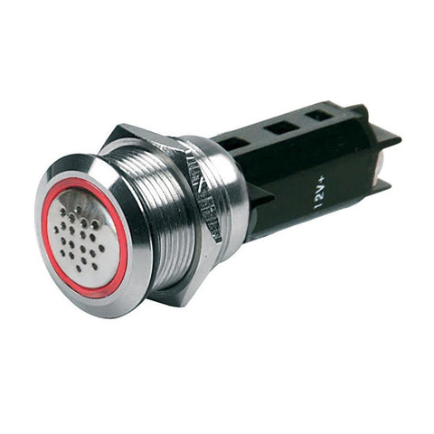 12v Marinco Buzzer W/warning Light - Red