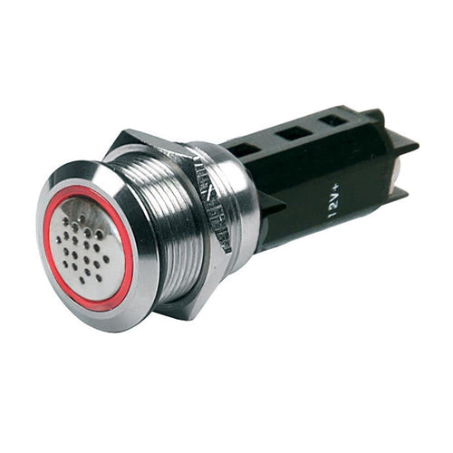 12v Marinco Buzzer W/warning Light - Red