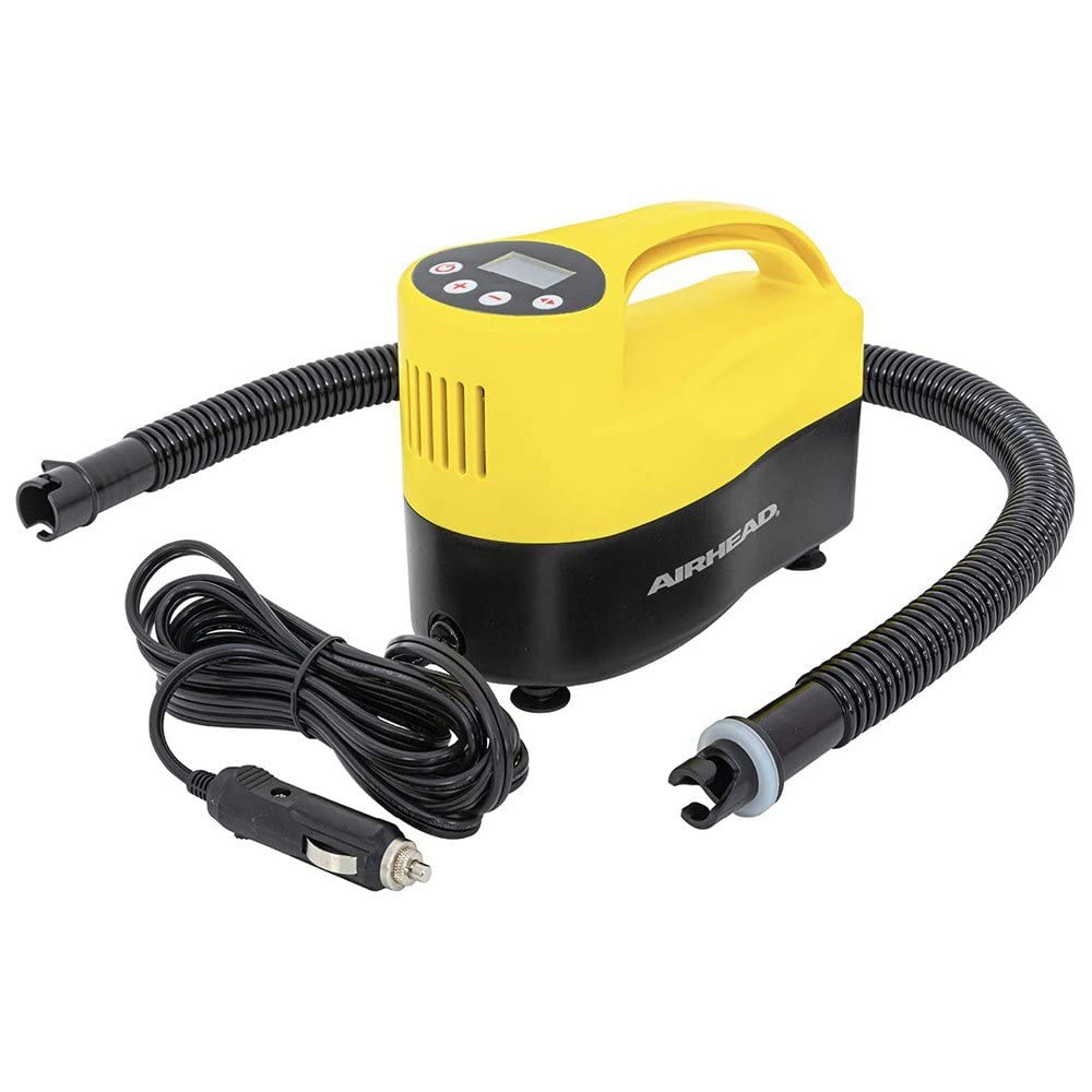 Stand Up Paddleboard Pump (SUP) Airhead 12V | Up to 15 PSI with Pneumatic Reader That Auto Stops at Set Pressure