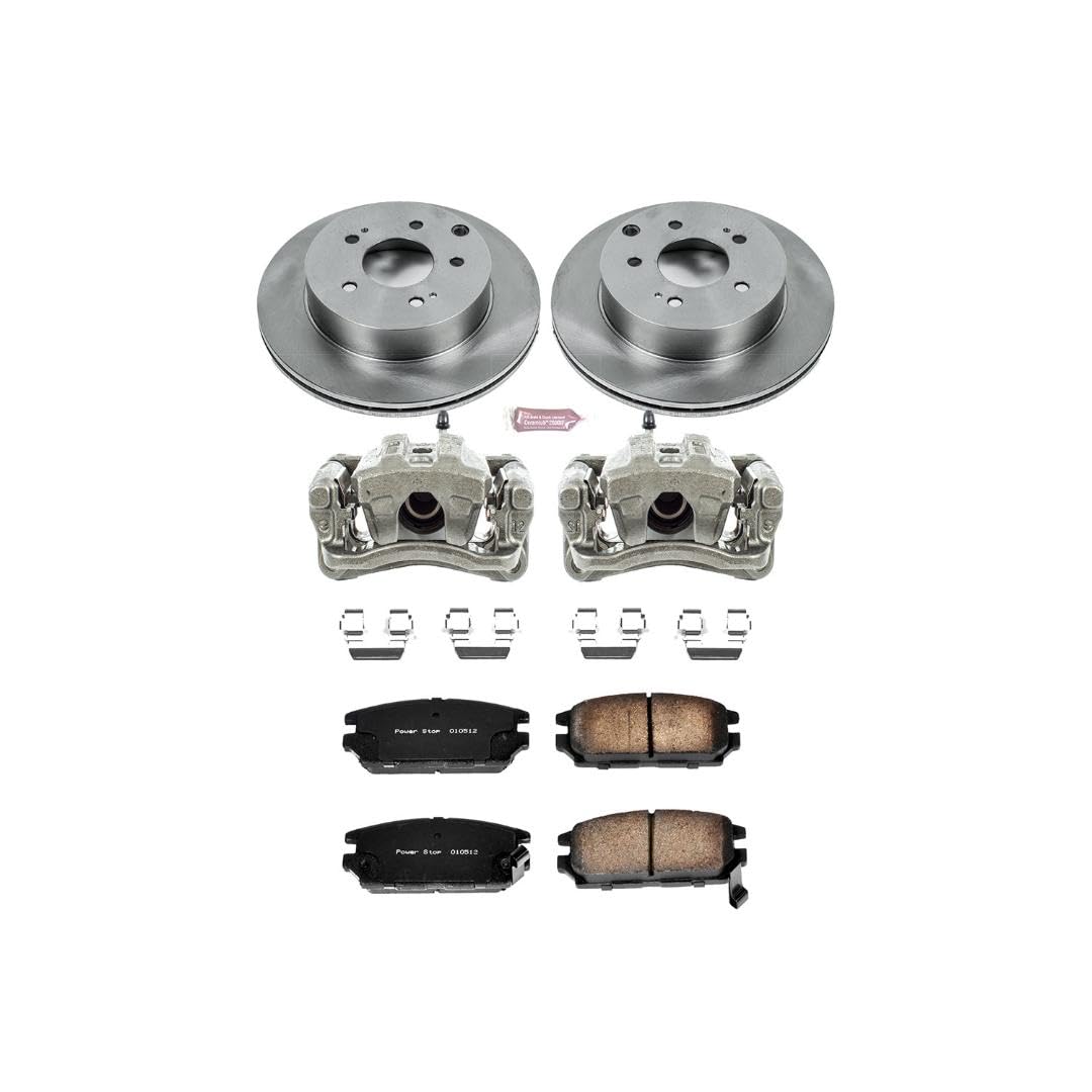 Power Stop KCOE3079 1-Click OE Replacement Brake Kit with Calipers For Mitsubishi Eclipse 2006-2012, Mitsubishi Galant 2007-2009 [Model Specific]