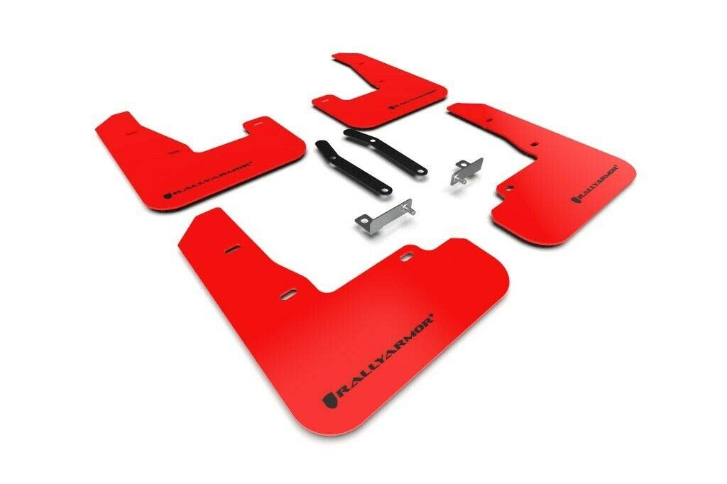 Rally Armor UR Red Mud Flap with Black Logo FITS 2019+ Hyundai Elantra N Line MF59-UR-RD/BLK